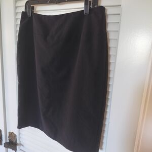 Ellen Tracy Women's Knee Length Pencil Skirt Black Back Zip Size 8